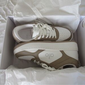 ALO Yoga Gravel and White Sneakers